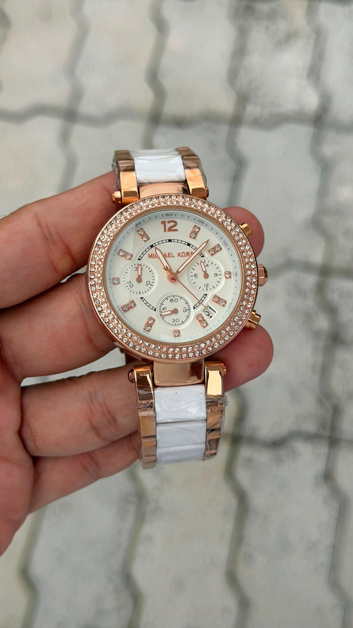 Michael Kors Parker Chronograph White Ladies Watch