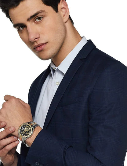 Edifice Premium Chronograph White Dial Gold Men's Watch