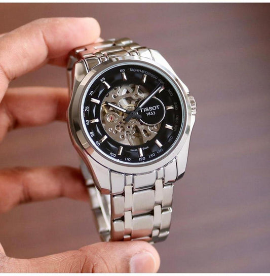 Tissot Tachymeter Silver Metal Belt Chronograph Men's Watch