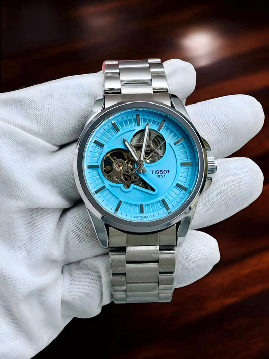 Tissot Men's Automatic Sky silver Skeleton Watch