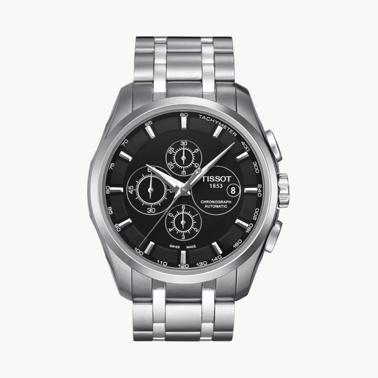 Tissot Silver Metal Belt Chronograph Automatic Men's Watch