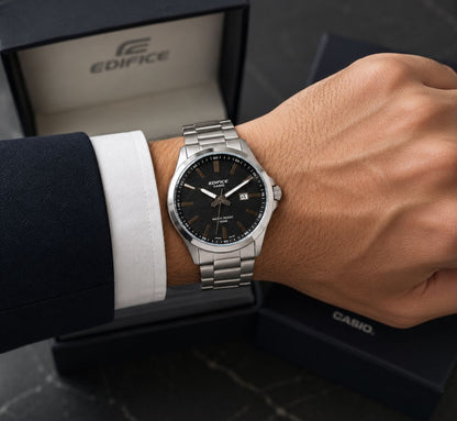 Casio Edifice EFV-100D-1AV Black Dial Watch For Men