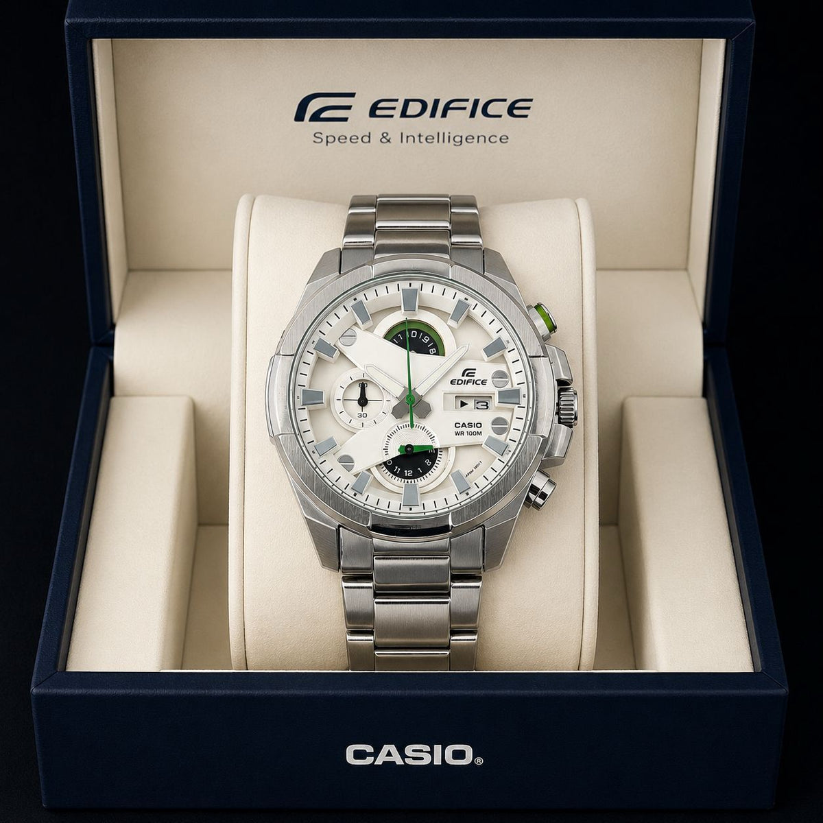 Casio Edifice Silver Metal Strap Men's Watch