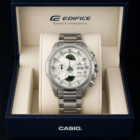 Casio Edifice Silver Metal Strap Men's Watch