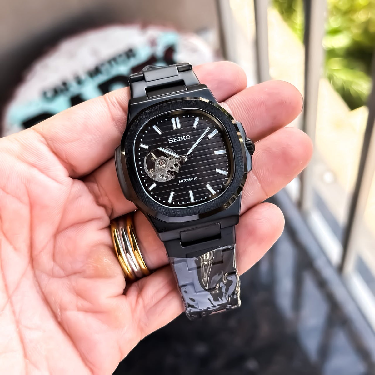 Seiko Automatic Full Black Men's Watch