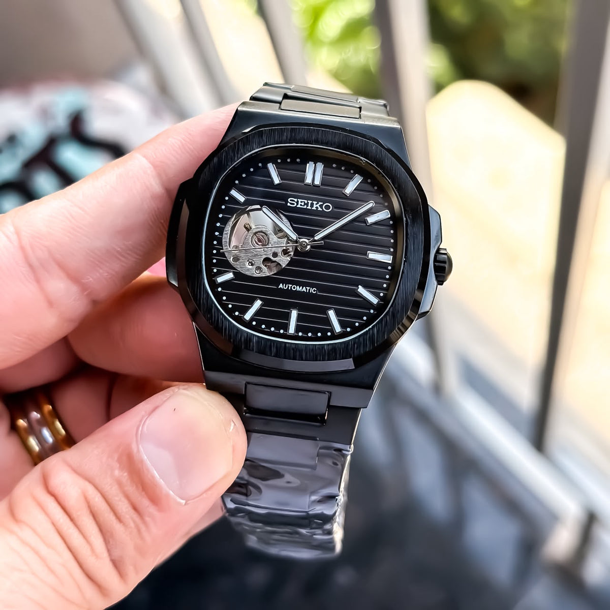 Seiko Automatic Full Black Men's Watch
