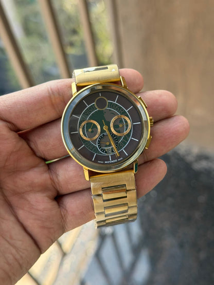 Movado Bold Evolution Gold Green Men's Watch