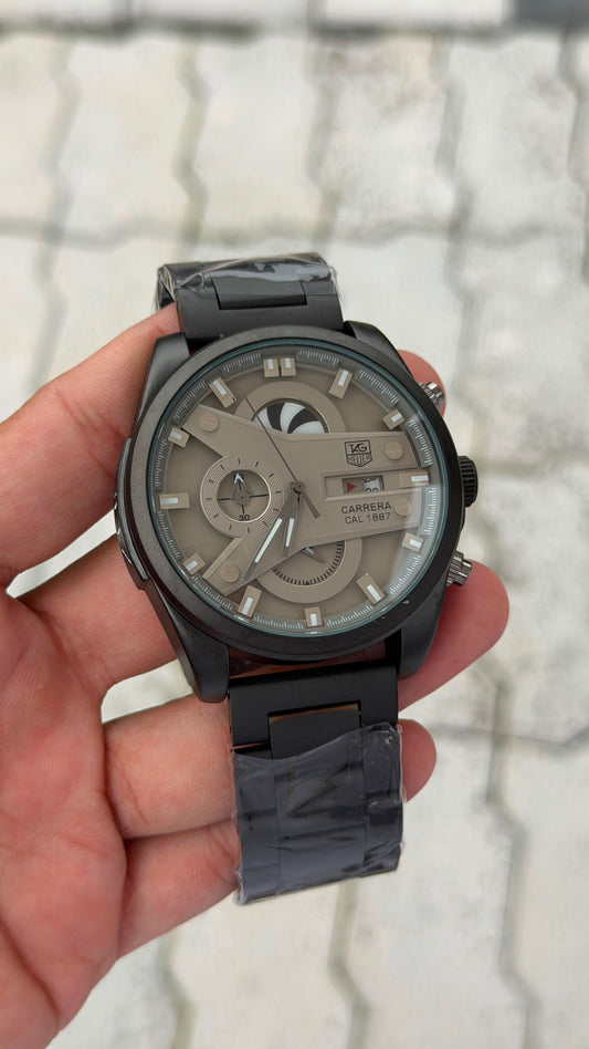 Tag Heuer Grand Carrera CR7 Black Grey Dial Men's Watch