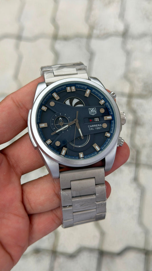 Tag Heuer Grand Carrera CR7 Teal Blue Dial Men's Watch
