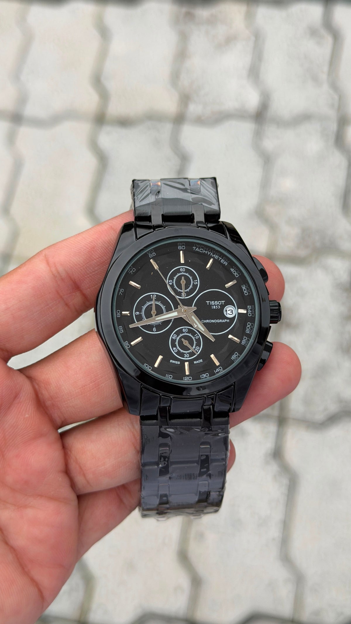 Tissot Black Dial Automatic Chronograph Stainless Steel Watch