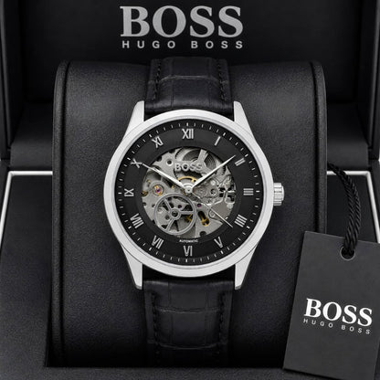 BOSS Black Skeleton Automatic Watch