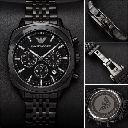 Emporio Armani Black Chronograph Watch