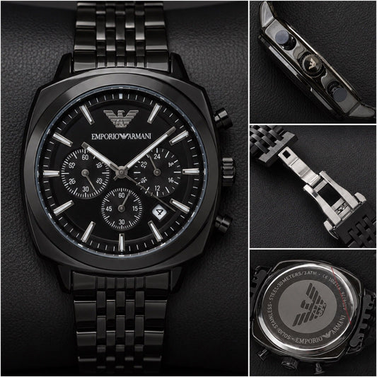 Emporio Armani Black Chronograph Watch