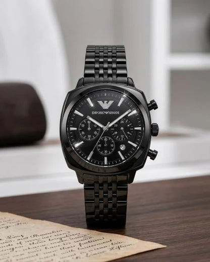 Emporio Armani Black Chronograph Watch