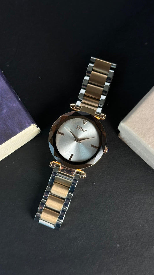 Dior White Dial Two-Tone Women's Watch