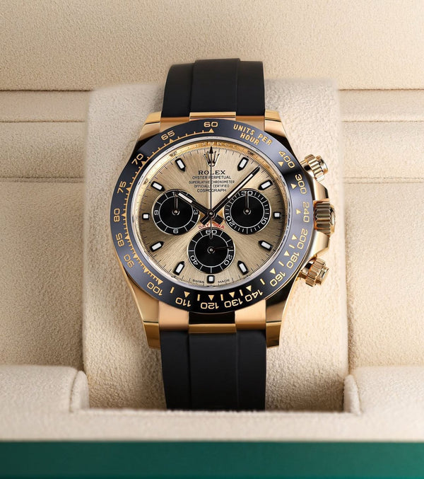 Casual Rolex Rainbow Gold Dial New Model Men's Watch