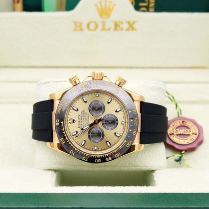 Casual Rolex Rainbow Gold Dial New Model Men's Watch