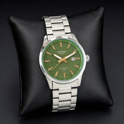 Casio Edifice EFV-100D-1AV Green Dial Watch For Men