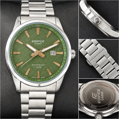 Casio Edifice EFV-100D-1AV Green Dial Watch For Men