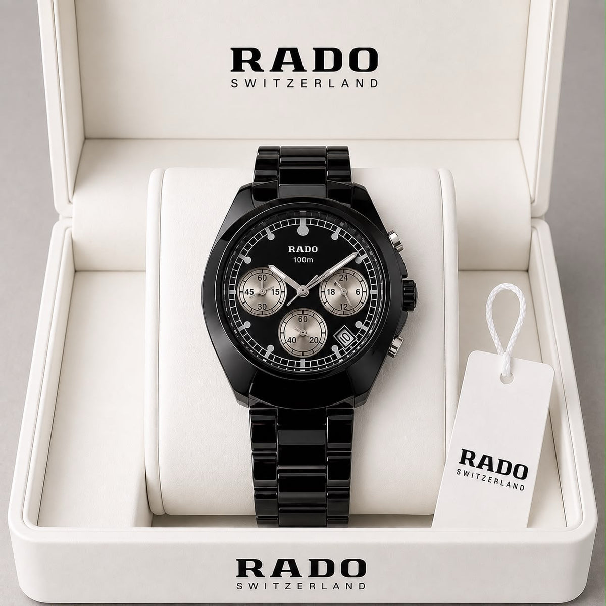 RADO Black Ceramic Chronograph Watch